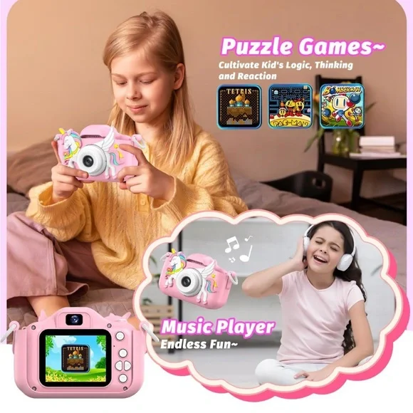 Pink Unicorn Kids Camera - Picture 7 of 11